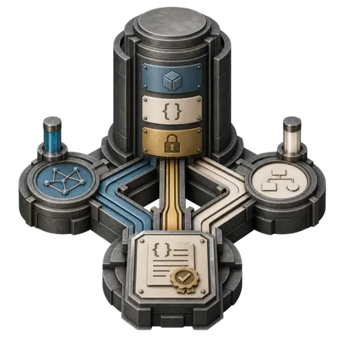 A mechanical registry representing named WordPress abilities, their schemas, and permission boundaries.