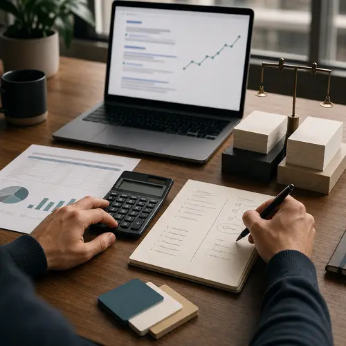 Generated editorial image for Is $9,000 a Month for SEO Worth It, showing an SEO investment decision with calculator, notes, and business-case review.