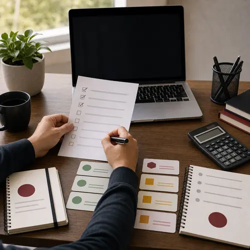 Building a PPC Keyword List That Actually Converts 2 Generated editorial image of PPC keyword shortlist planning with intent cards.