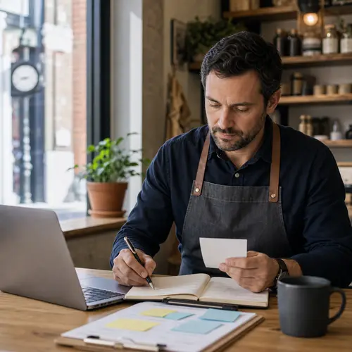 Generated editorial image for an article about small-business SEO, local trust, and buyer-intent visibility.