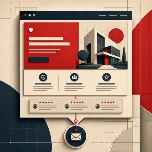 A clear website with trust signals leading to an email enquiry