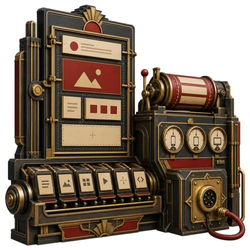 MCP Abilities - Elementor as an Art Deco industrial page building machine