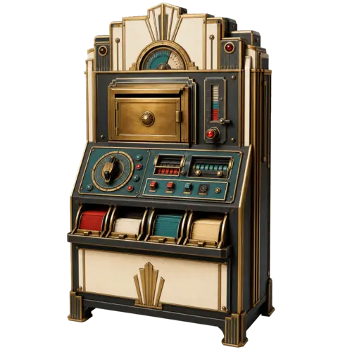 Art Deco industrial mailbox control console representing MCP Abilities - Google Workspace