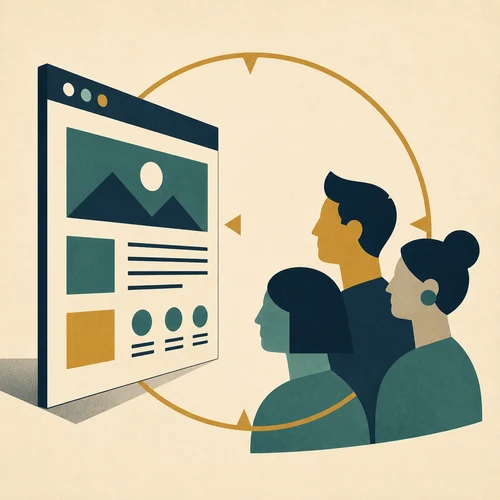 Website page connected to its primary audience