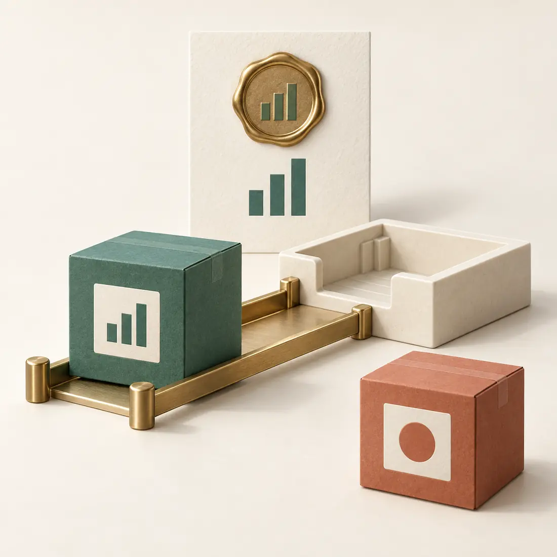 A package with a matching identity mark follows the installation track; a differently marked package stays outside
