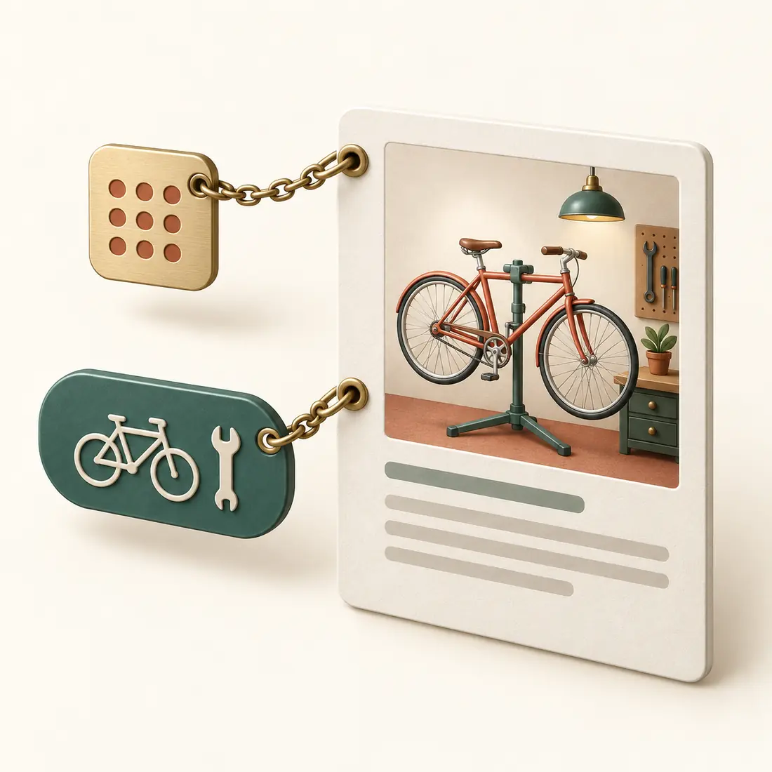 A numbered address and a descriptive address both lead to the same bicycle repair article