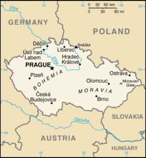 General map of the Czech Republic
